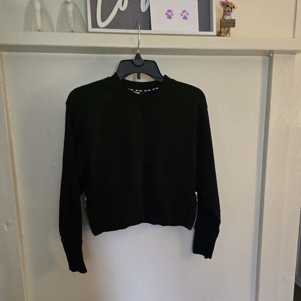 DKNY Sport Black Crewneck Sweatshirt - Picture 2 of 7